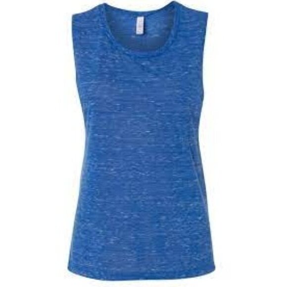 Bella Canvas Heather Blue Muscle Tee - Picture 11 of 11